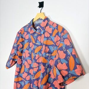 Tommy Bahama Nova Wave Artist Series Button Up Shirt Large Short Sleeve Tropical